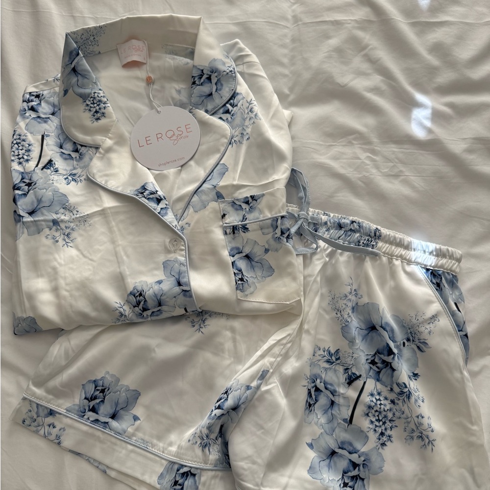 Long sleeve satin pajama set